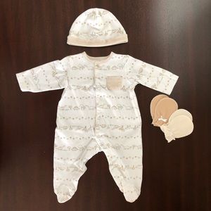 Dinosaur Onesie & Organic is Hand Mits